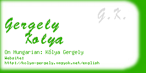 gergely kolya business card