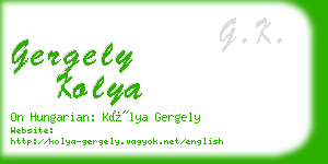 gergely kolya business card